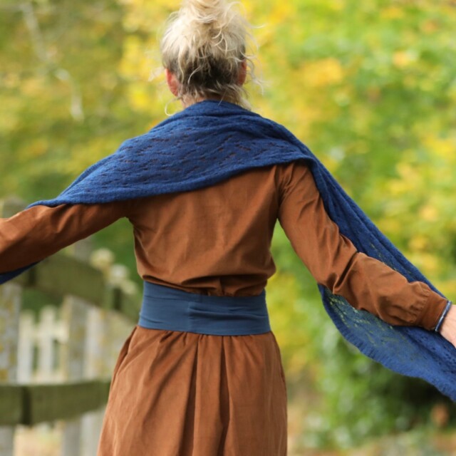 Quintessence - Ceinture Anita - coton lavé bleu marine