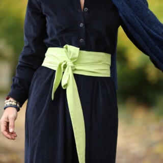 Ceinture Anita – coton lavé citron vert par la marque Quintessence Quintessence - Ceinture Anita – coton lavé citron vert