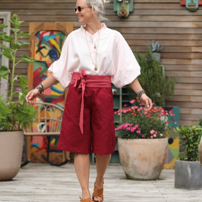 Meta SS25 - Ceinture Anita - Double gaze de coton fraise