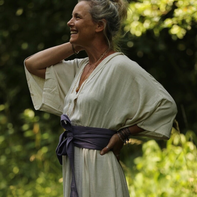 Meta SS25 - Ceinture Anita - Double gaze de coton parme