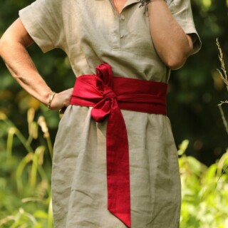 Quintessence - Ceinture Anita  Lin coquelicot