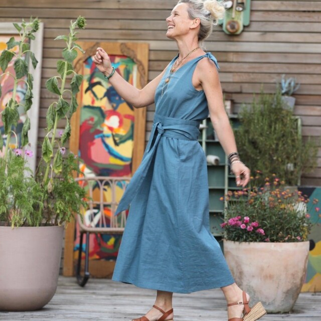 Quintessence - Ceinture Anita -lin navy