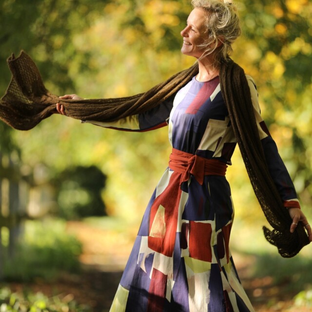 Quintessence - Ceinture Anita - sergé de viscose terracotta