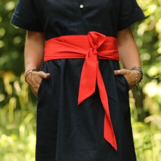 Ceinture Anita – Viscose/lin crépuscule par la marque Quintessence Quintessence - Ceinture Anita – Viscose/lin crépuscule