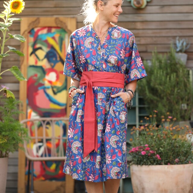 Quintessence - Ceinture Anita -Viscose/lin papaye