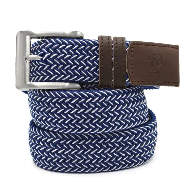 THE FRENCH GAME - Ceinture tressée marine et blanc, mode hommes et femmes 2021