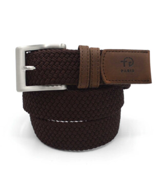 THE FRENCH GAME - Ceinture tressée marron chocolat