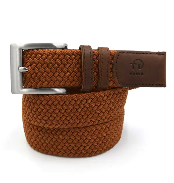 THE FRENCH GAME - Ceinture tressée marron cognac