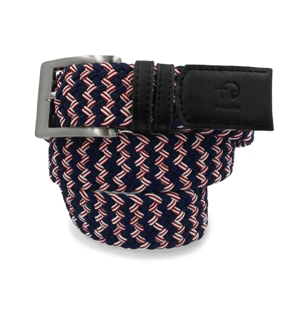 THE FRENCH GAME - Ceinture made in france Tressée en cuir de raisin tricolore