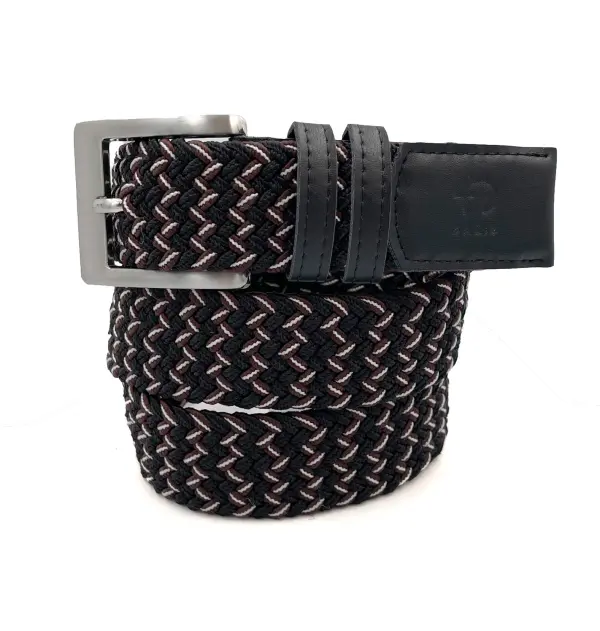 THE FRENCH GAME - Ceinture made in france Tressée en cuir de raisin marron et noire
