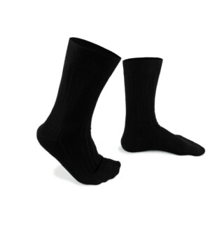 THE FRENCH GAME - Chaussettes en fil d’écosse made in france noires