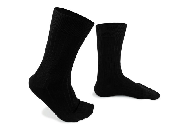 THE FRENCH GAME - Chaussettes en fil d'écosse made in france noires