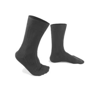 THE FRENCH GAME - Chaussettes gris pierre homme made in France en fil d’Ecosse