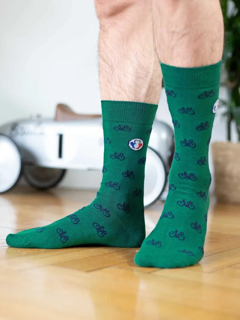 chaussettes made in france les velos vertes 3 Tranquille Émile - Les Vélos vertes