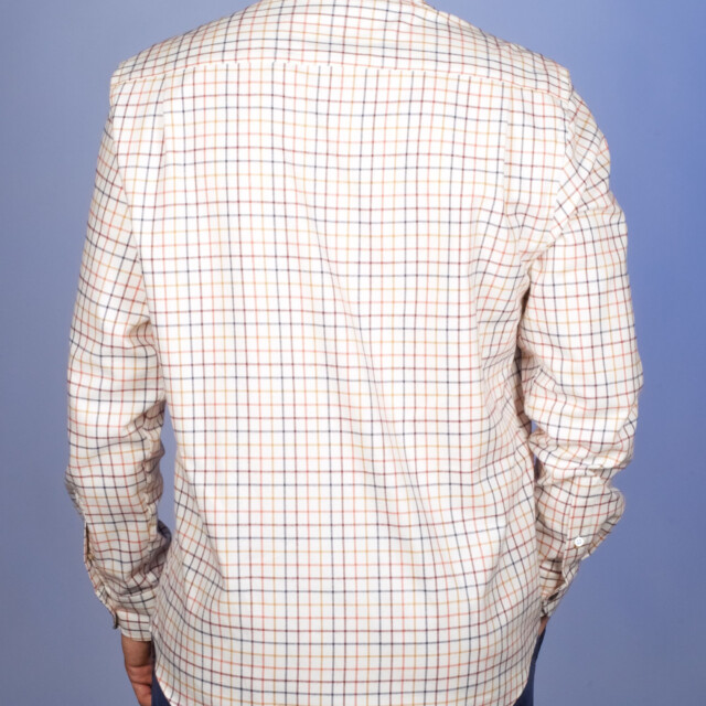 La Chemise Française - Chemise à Carreaux en Flanelle Légère - Col Boutonné