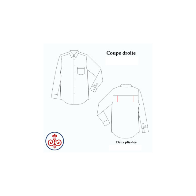 La Chemise Française - Chemise à Carreaux en Flanelle Légère - Col Boutonné