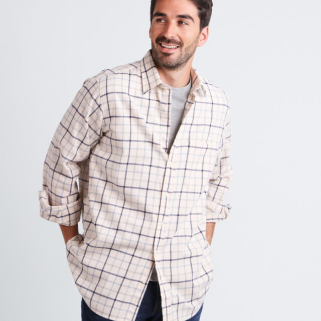 Maison Solfin - Chemise à motifs coton et laine Made in France| B.Solfin