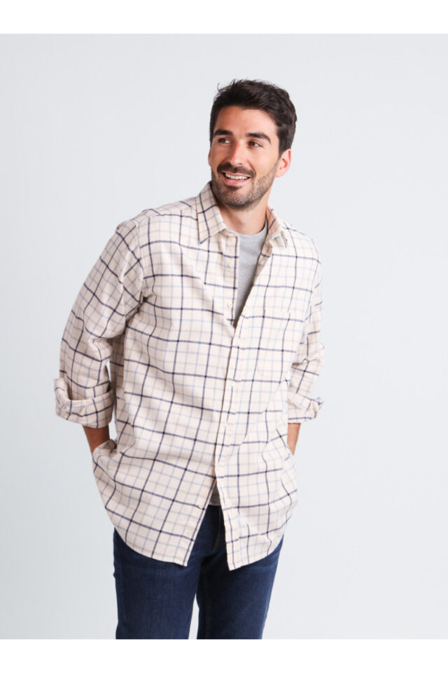 Maison Solfin - Chemise à motifs coton et laine Made in France| B.Solfin