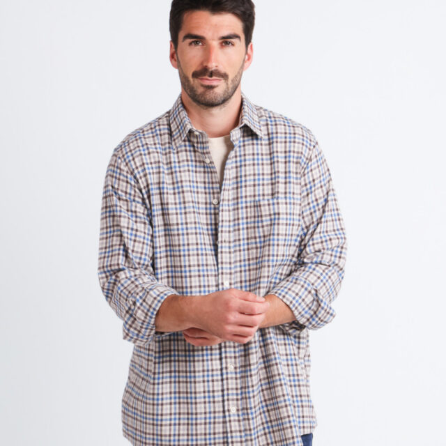 Maison Solfin - Chemise à motifs coton et laine Made in France| B.Solfin