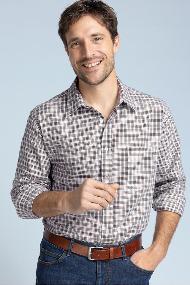 Maison Solfin - Chemise à motifs coton et laine Made in France| B.Solfin