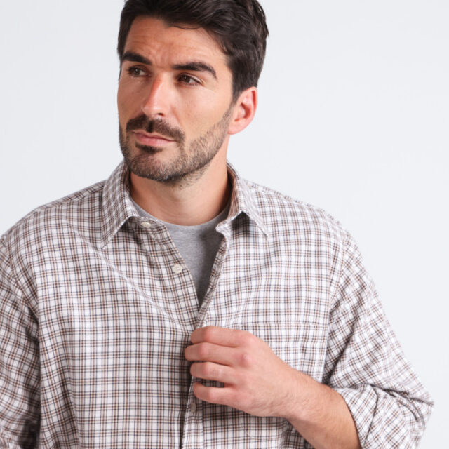 Maison Solfin - Chemise à motifs coton et laine Made in France| B.Solfin