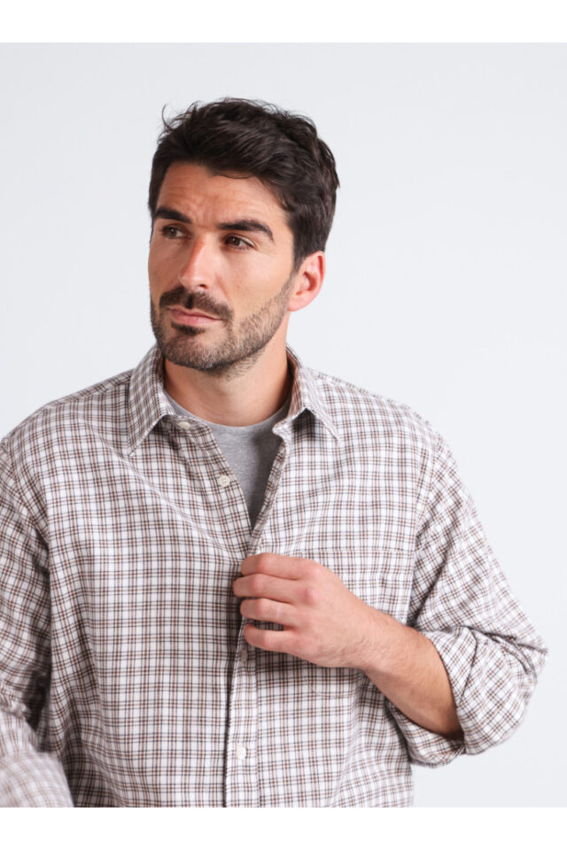 Maison Solfin - Chemise à motifs coton et laine Made in France| B.Solfin