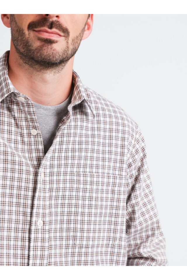 Maison Solfin - Chemise à motifs coton et laine Made in France| B.Solfin