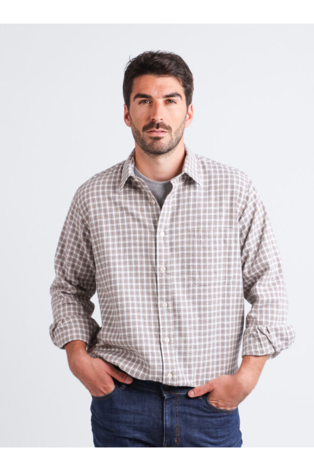 Maison Solfin - Chemise à motifs coton et laine Made in France| B.Solfin