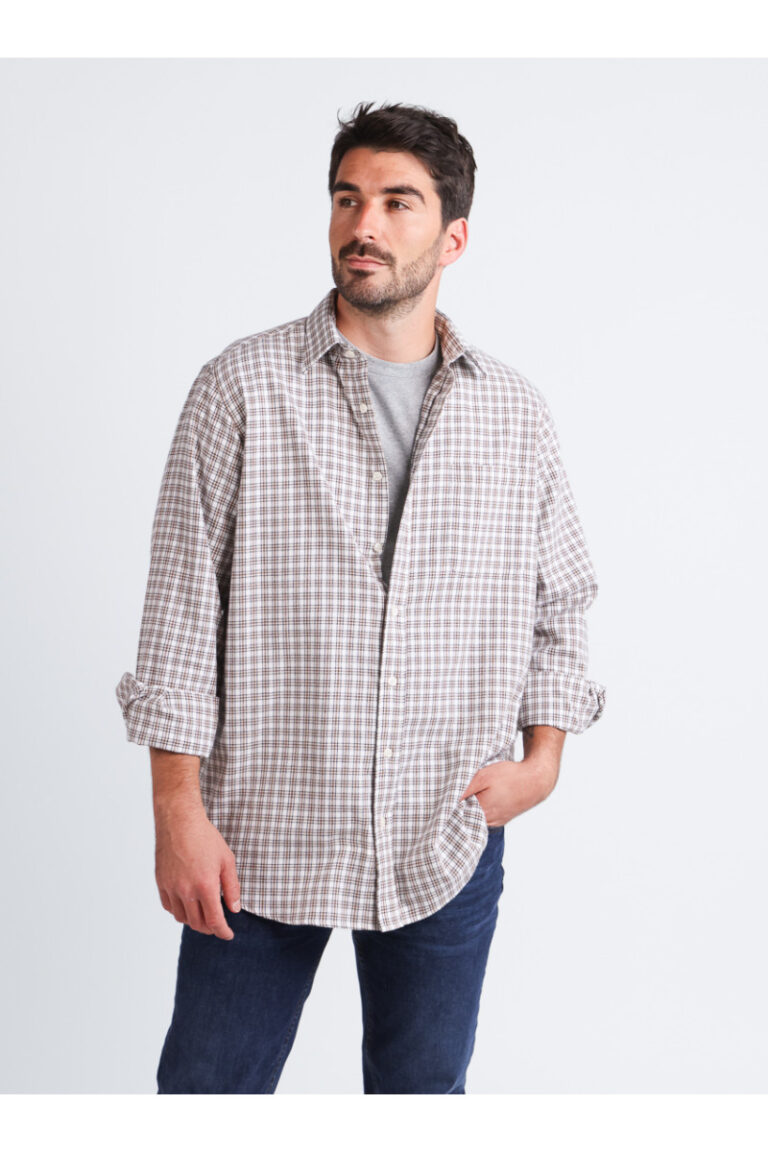 Maison Solfin - Chemise à motifs coton et laine Made in France| B.Solfin