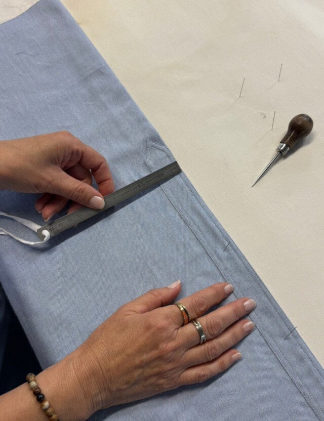 - Chemise Alpine - Flanelle Bleu Glacier - Col Boutonné & Poches à Soufflets