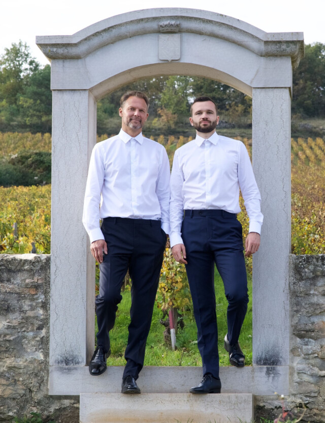 - Chemise Blanche Popeline Double Retors - Col Français