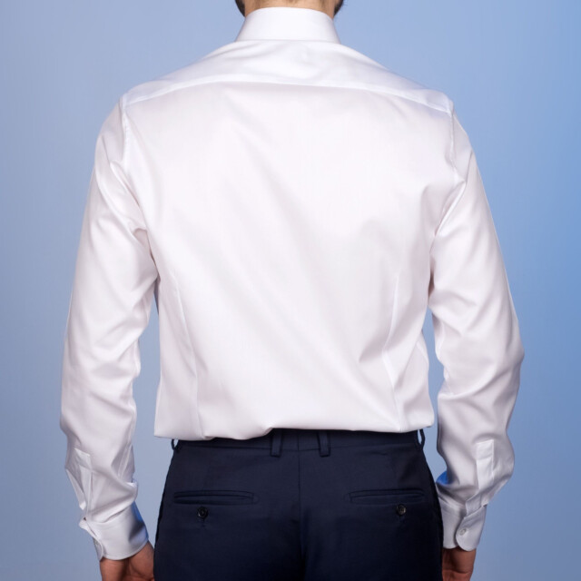 - Chemise Blanche Twill Fin "Elysée" - Col Français