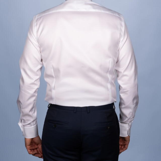 - Chemise Blanche Twill Fin - Petit Col Français