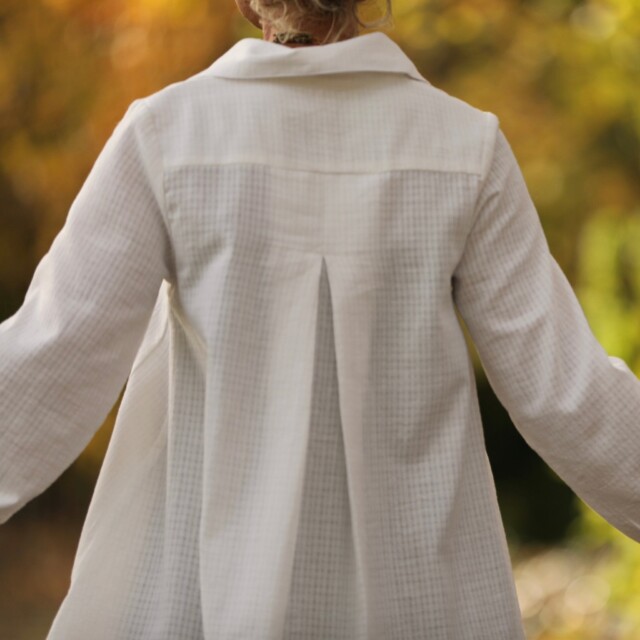 Quintessence - Chemise Caroline - bel armuré blanc