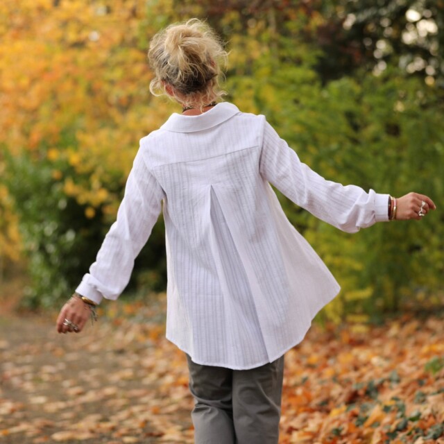 Quintessence - Chemise Caroline - broderie Liseron blanc