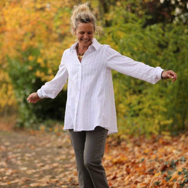 Quintessence - Chemise Caroline - broderie Liseron blanc