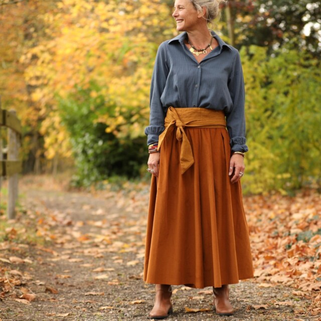 Quintessence - Chemise Caroline - Dobby tressé bleu ardoise