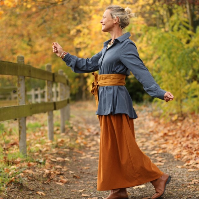 Quintessence - Chemise Caroline - Dobby tressé bleu ardoise