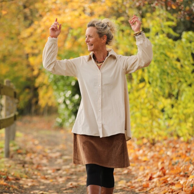 Quintessence - Chemise Caroline - Velours côtelé ivoire