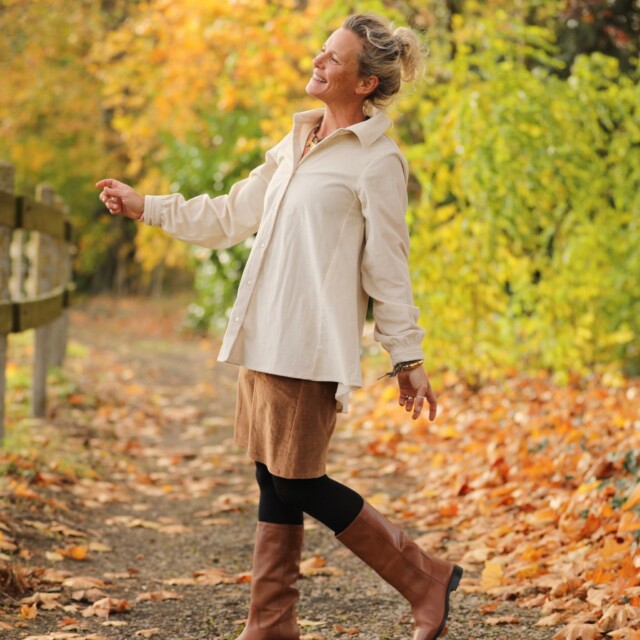 Quintessence - Chemise Caroline - Velours côtelé ivoire