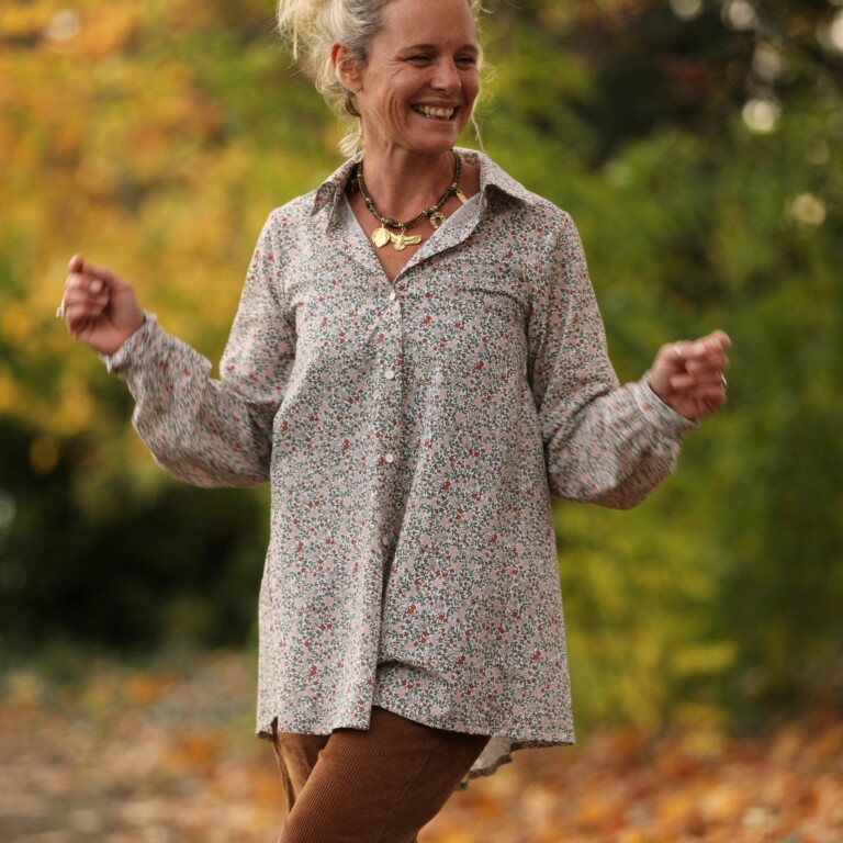 Quintessence - Chemise Caroline - Voile de coton fleurettes