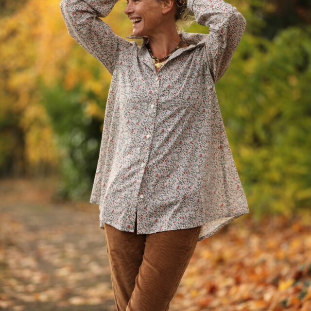 Quintessence - Chemise Caroline - Voile de coton fleurettes