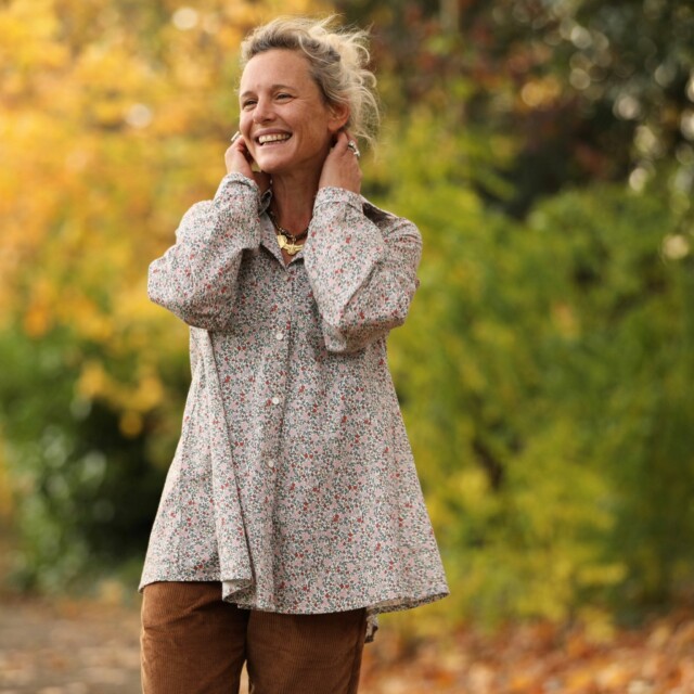 Quintessence - Chemise Caroline - Voile de coton fleurettes