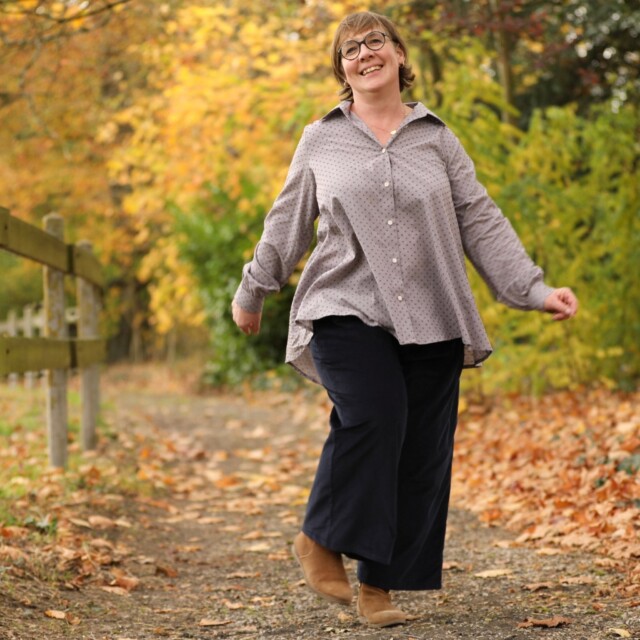 Quintessence - Chemise Caroline -voile de coton plumetis brume violette