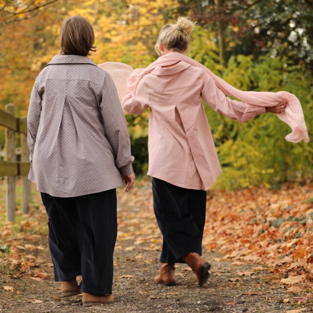 Quintessence - Chemise Caroline -voile de coton plumetis brume violette