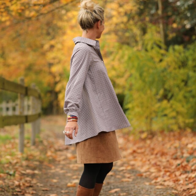 Quintessence - Chemise Caroline -voile de coton plumetis brume violette