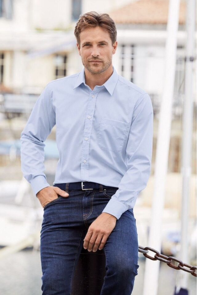 Maison Solfin - Chemise classique en coton Made in France| B.Solfin