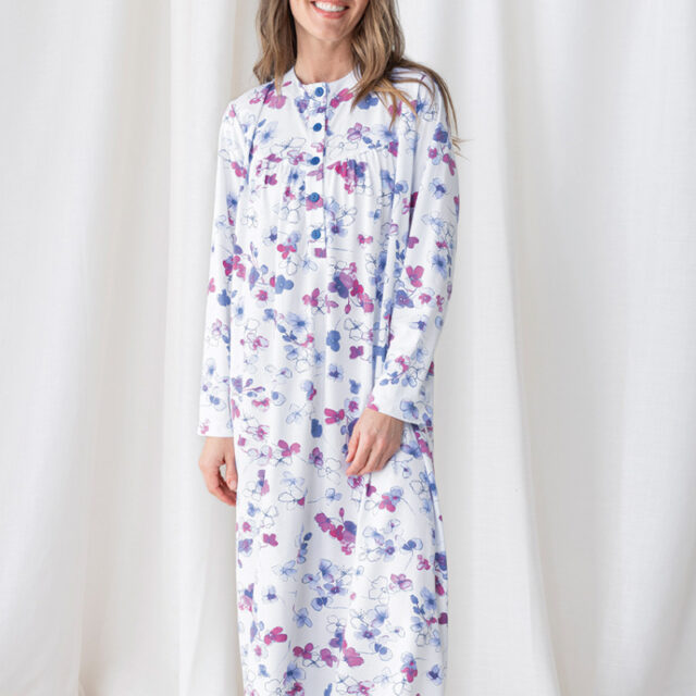 Maison Solfin - Chemise de nuit imprimée en coton Made in France| B.Solfin