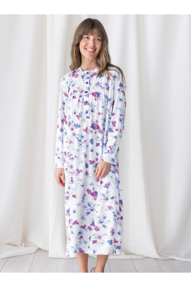 Maison Solfin - Chemise de nuit imprimée en coton Made in France| B.Solfin