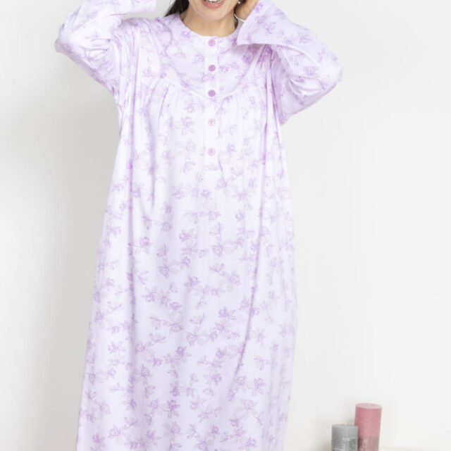 Maison Solfin - Chemise de nuit imprimée en coton Made in France| B.Solfin